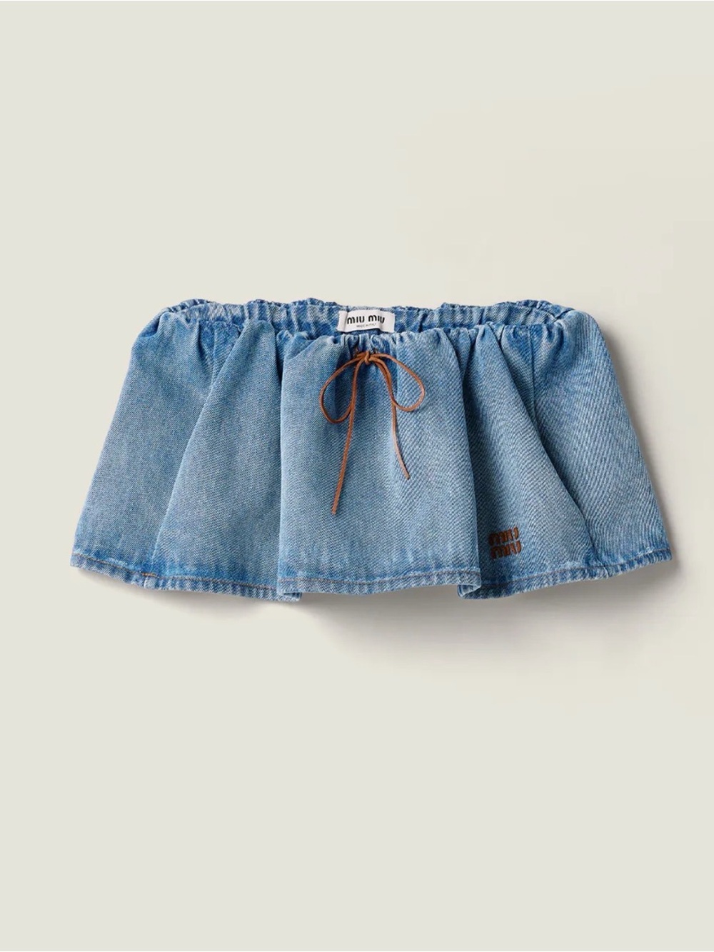 AUTHENTIC Miu Miu Washed Denim Mini Skirt
